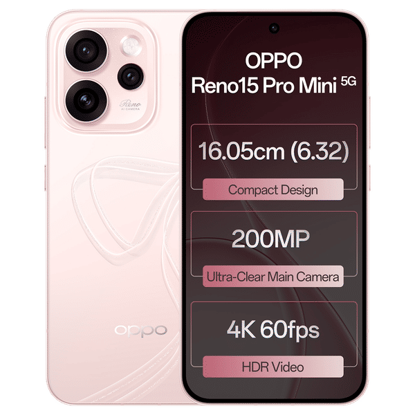 Buy oppo Reno15 Pro Mini 5G (12GB RAM, 256GB, Crystal Pink) Online